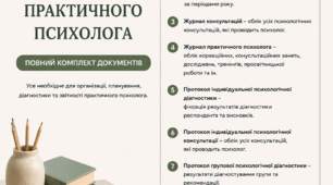 Повний пакет документації практичного психолога