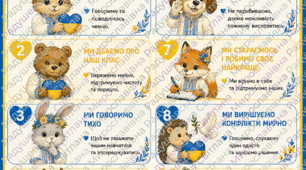 Стенд «Правила класу» для НУШ. Стенд для оформлення класу НУШ. стенд правила класу НУШ. правила класу НУШ.