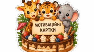 Мотиваційні картки з тваринками