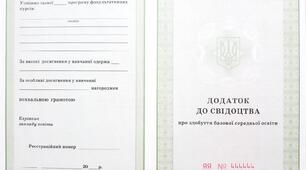 Шаблон Excel додатка до свідоцтва про здобуття базовоїї середньої освіти 9 клас 2026 рік
