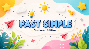 "Past Simple: Summer Edition — презентація з вправами на минулий простий час"