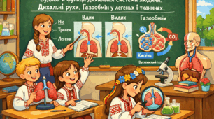 Будова й функції дихальної системи людини. Дихальні рухи. Газообмін у легенях і тканинах