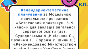 Календарно-тематичне планування з "Безпекового практикуму" для учнів 8 класу.