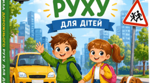 Комплект «Безпека дорожнього руху»: 10 плакатів та банерів з ПДР для дітей та учнів