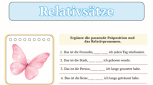 Relativsätze mit Präpositionen