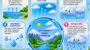 Плакат «Як утворюється дощ?»