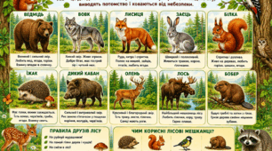 Плакат «Лісові мешканці»