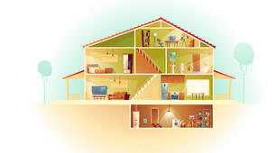 Matching Activity: Parts and Rooms of the House
