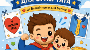 Шаблон для аплікації до дня Батька