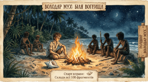 Пазл «Таємниця безлюдного острова» 🌫️за романом Вільяма Ґолдінга «Володар мух»