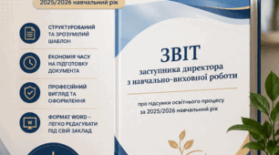 Звіт заступника директора з навчально-виховної роботи