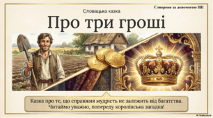 Презентація до уроку літературного читання. Робота з дитячою книжкою.  "Словацька народна казка "Про три гроші"