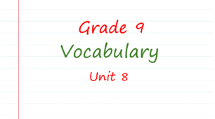 Prepare 9. Unit 8. Vocabulary