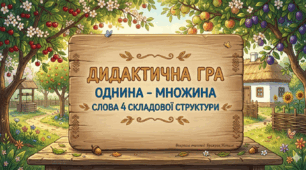 Дидактична гра "Однина- множина" (4ССС)