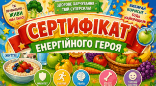 Сертифікат енергійного героя здорового харчування