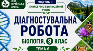 ДІАГНОСТУВАЛЬНА РОБОТА МОДУЛЬ С. ЕКОЛОГІЧНО-ЕВОЛЮЦІЙНИЙ РІВЕНЬ ТЕМА 6. БІОРІЗНОМАНІТТЯ Біологія, 9 клас НУШ За програмою: А.Самойлов, О.Тагліна, О. Утєвська За підручником: О. Тагліна, А. Самойлов, О. Утєвська, Л. Довгаль
