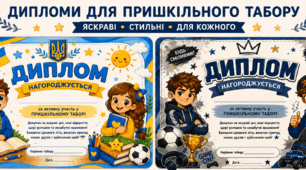 ✨ Дипломи для пришкільного табору ✨