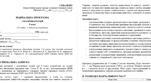 Навчальна програма з всесвітньої історії для 9 класу розроблена на основі Модельної навчальної програми (авт. Гісем О. В. та ін.)