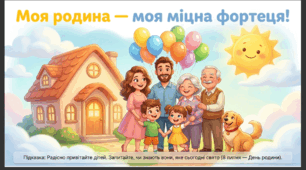 Презентація+конспект заняття "8 липня - День родини в Україні". Тематичне заняття.