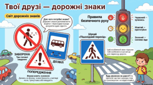 Чи безпечна дорога до школи. Складання і застосування узагальнених правил поведінки, пов’язаних з виконанням соціальних ролей пішохода, пасажира (практична робота)