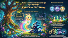 Літні розваги для малят. Жива багатосерійна казка-гра про пригоди Клякси та Світлячка
