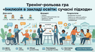 Тренінг - рольова гра «Інклюзія в закладі освіти: сучасні підходи»