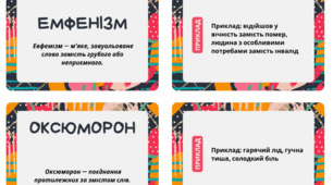 Тропи.Картки для запам'ятовування