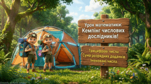 Росток 2 клас Ч.1 Урок 21 + робочий аркуш «Кемпінг числових дослідників. Додавання і віднімання трицифрових чисел»