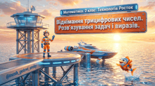 Росток 2 клас Ч.1 Урок 26 + аркуш «Віднімання трицифрових чисел. Розв’язування задачі виразами»