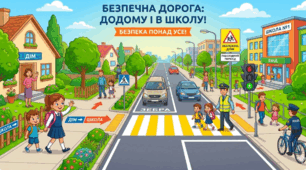 Безпечний маршрут: дім-школа-дім. Пам'ятка для учнів 1-4 класів