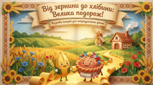 🌾🥖 «Від зернини до хлібини: велика подорож». Казкова історія про шлях хліба