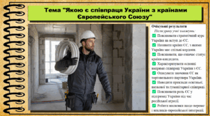 Якою є співпраця України з країнами Європейського Союзу. Географія. 9 клас. НУШ (2026). До підручника Гільберг Т., Довгань А.