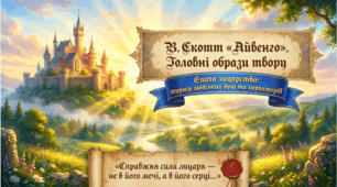 7 клас НУШ. Вальтер Скотт "Айвенго". Головні образи твору. Презентація, інфографіка, робочий аркуш