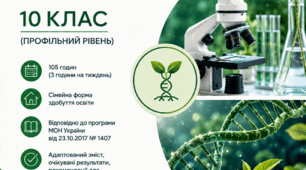 Адаптована навчальна програма з біології і екології (профільний рівень) 10 клас | Сімейна форма навчання | 2026–2027 н.р.