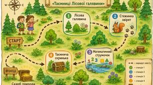 Конспект інтелектуального квесту «Таємниці Лісової галявини»
