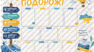стенд для класу "наші подорожі". стенд куточок для класу. стенд для оформлення класу. кольоровий сучасний стенд для класу. стенд для фото класу.