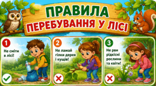 Правила поведінки у лісі (робочі аркуші)