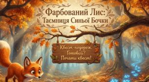 🦊 Квест-презентація з читання та розвитку мовлення (1–4 клас) 🎨 Фарбований Лис: Таємниця Синьої Бочки