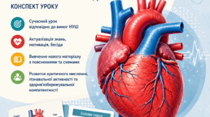 Біологія 8 клас НУШ: Будова й функції серця — сучасний конспект уроку (готовий до використання)