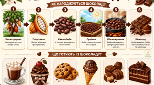 День шоколаду. Навчальний плакат "Шлях шоколаду"