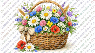 💛💙Розмальовка та малюнок "Польові квіти"✨🌼✨🌼✨🌼✨