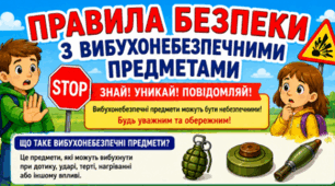 Правила безпеки з вибухонебезпечними предметами (робочі аркуші)