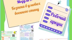 Робочий аркуш з безпекового практикуму 6 кл. Модуль 1. Заняття 6. "Підсумкове заняття з модулю 1".
