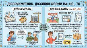 ГР 4 (ДМ). Дієприкметник. Дієслівні форми на -но, -то.