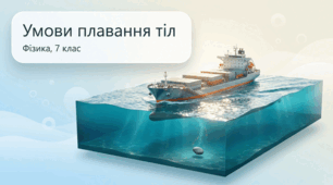 Умови плавання тіл + Розв'язування задач. Фізика 7 клас НУШ