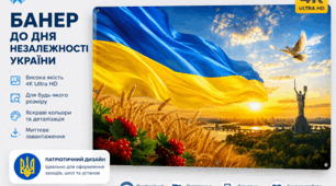 Патріотичний мега-банер до Дня Незалежності України (18 аркушів А4)