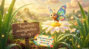 «Чарівна мандрівка на луг. Знайомство з метеликом»