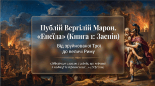 8 клас НУШ. Публій Вергілій Марон. «Енеїда». «Заспів» (книга 1). Історія створення. Зв’язок твору з гомерівським епосом, міфологією. Сюжет і композиція. Презентація, інфографіка, робочий аркуш