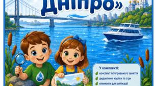 Інтегроване заняття до Міжнародного дня Дніпра «У гостях у річки Дніпро» + дидактичні матеріали