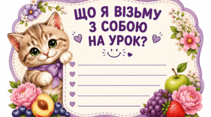 Картки для рефлексії «Що я візьму з собою на урок?